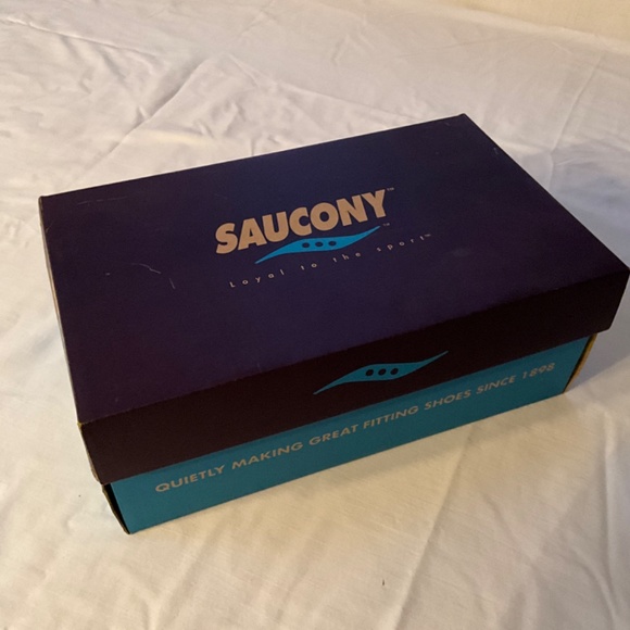 NIB SAUCONY Grid Motion 4 Leather Sneakers Size 10 White/Navy - Picture 13 of 13